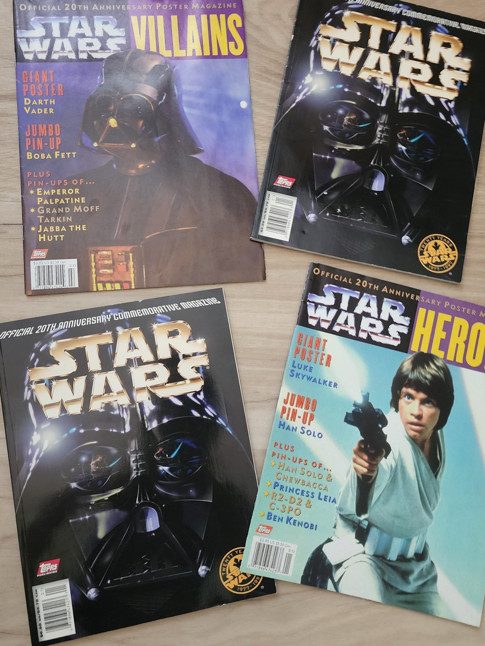 Star Wars 20th Anniversary Poster Magazines - Darth Vader & Heroes Lot Of 4